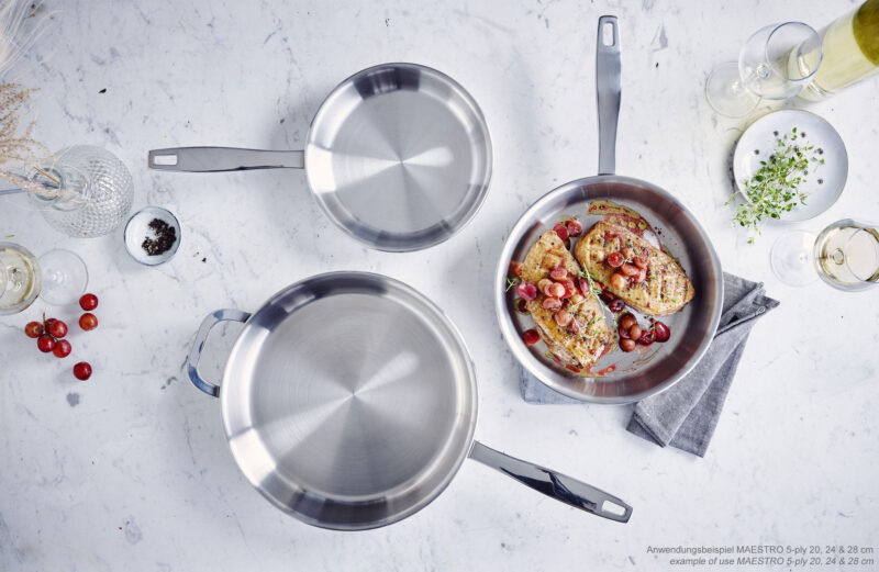 Rodensa 5-Ply Stainless Steel Frying Pan – Uncoated 24cm Professional Skillet - Image 7