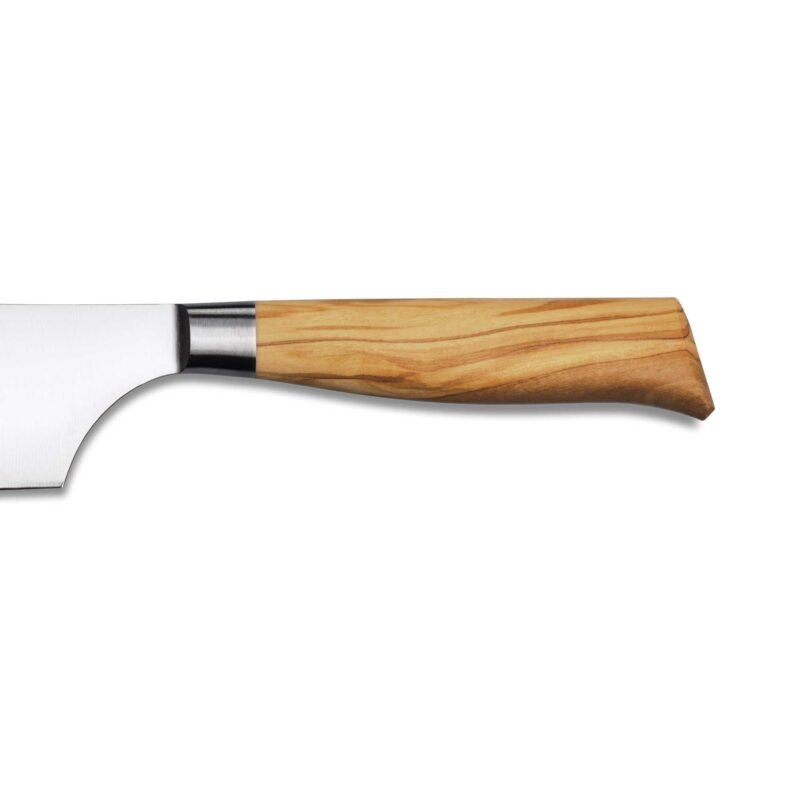 Rodensa 17cm Forged Nakiri Knife – Olive Wood Handle Japanese Vegetable Knife - Image 3