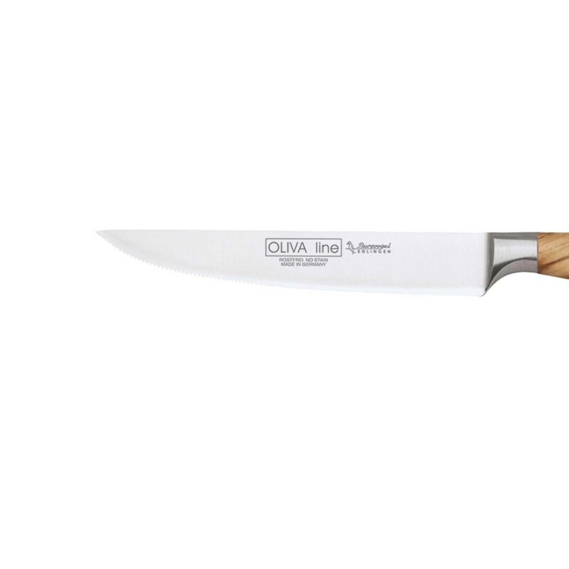 Rodensa 6-Piece Forged Steak Knife Set – Olive Wood Handles with Storage Roll Bag - Image 2