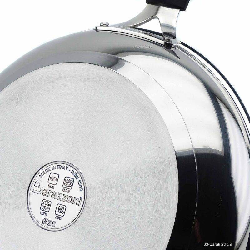 Rodensa 24cm Titanium Diamond Non-Stick Stainless Steel Frying Pan with Silicone Handle - Image 7
