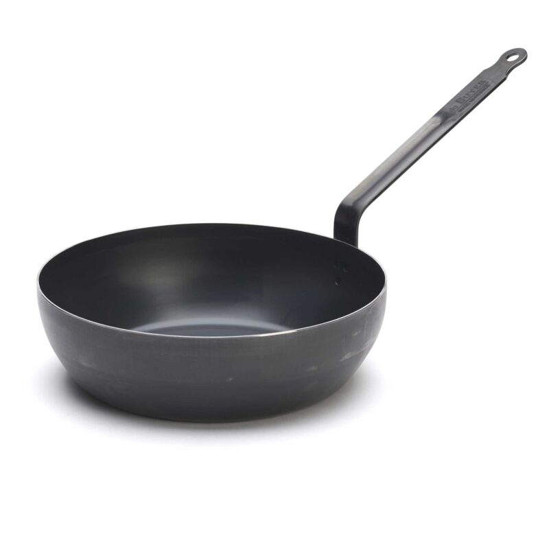 Rodensa 28cm Blue Carbon Steel Frying Pan – High-Edge Iron Skillet