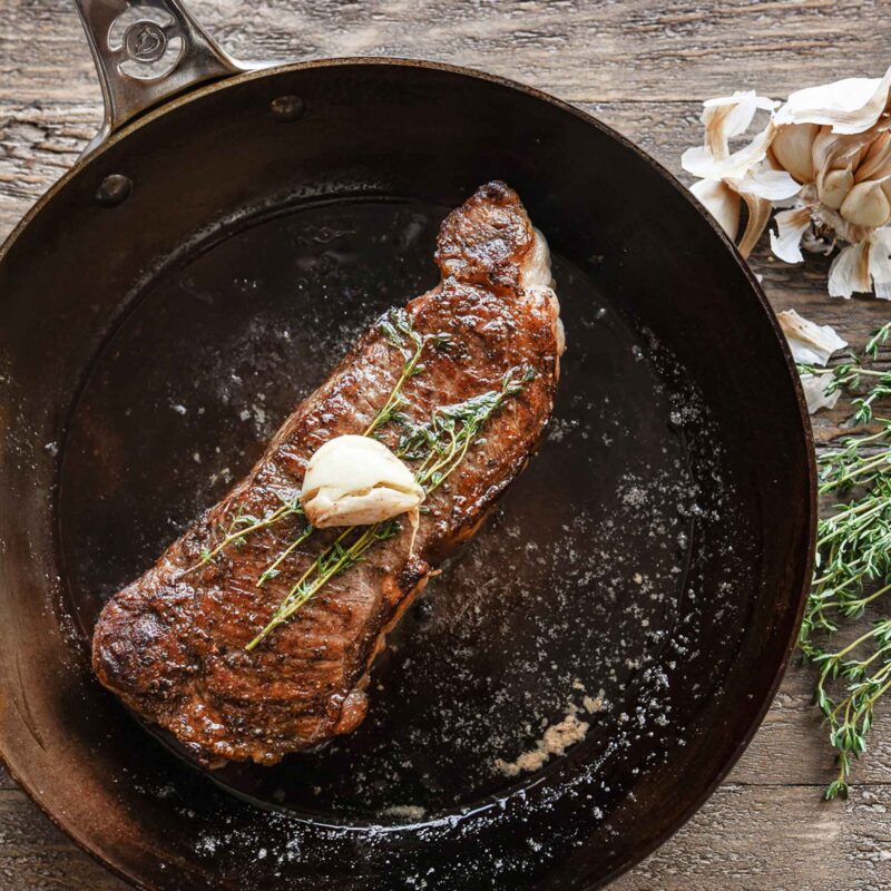 Rodensa 28cm Oven-Safe Carbon Steel Mineral B Pro Frying Pan with Stainless Steel Handle - Image 2
